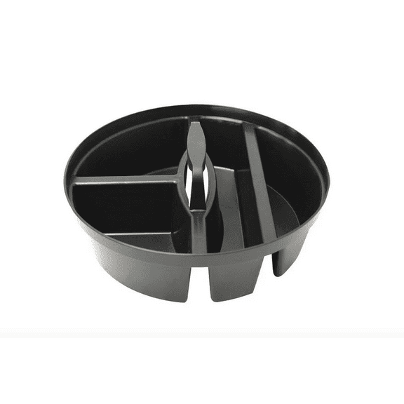 Accessory Tray, Plastic, Black, 4-1/4" Height