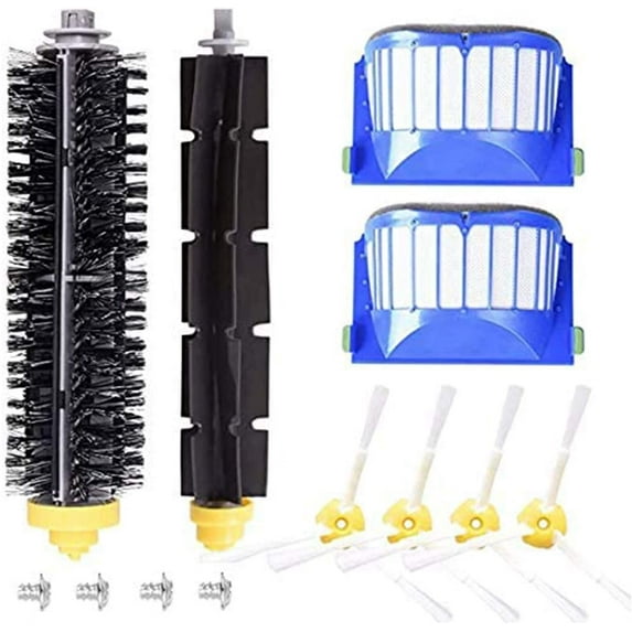 Accessory for iRobot Roomba 600 610 620 630 645 650 655 660 680 500 Series Model 595 Replacement Kit Replenishment Parts Set Filter Side Brush Bristle Flexible