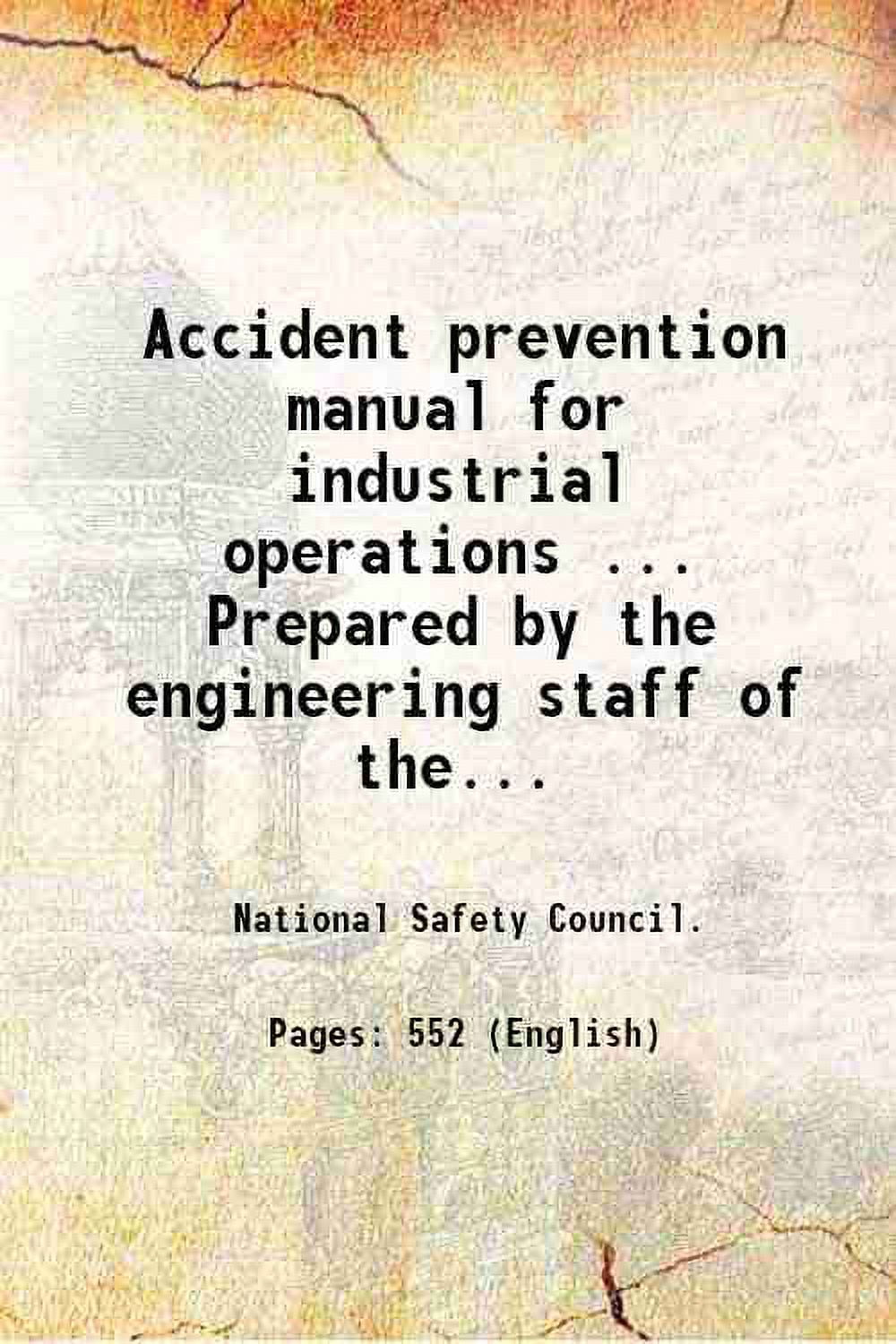 ACCIDENT PREVENTION MANUAL FOR INDUSTRIAL OPERATIONS PDF visual data 3