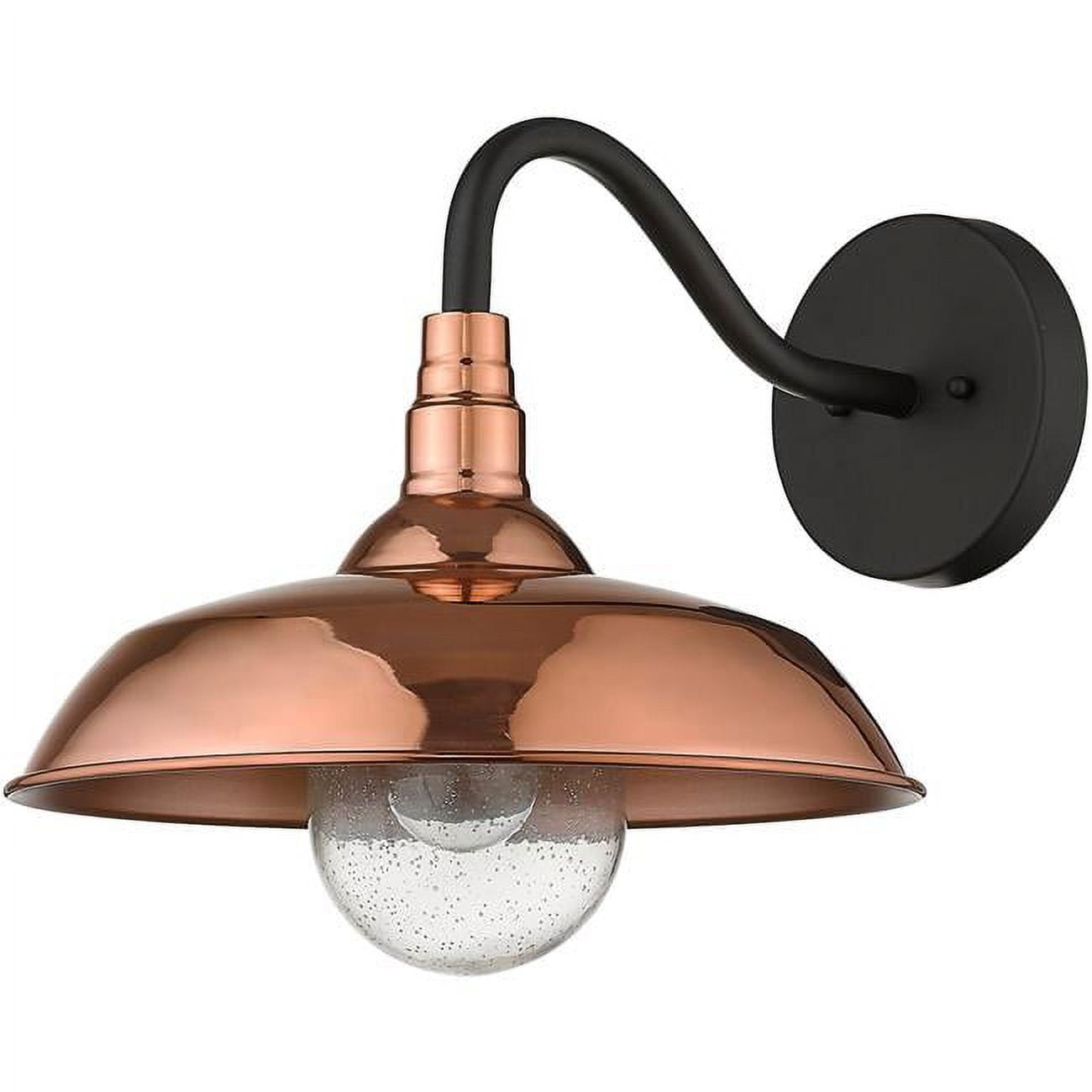 Burry 14" Copper Dimmable Wall Sconce with Seedy Glass