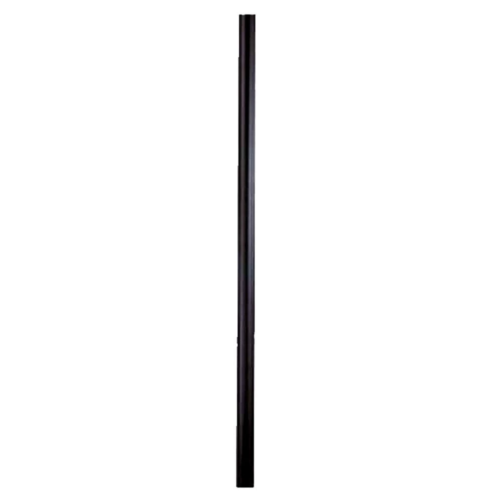 Matte Black 96" Extruded Aluminum Outdoor Lamp Post