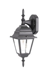 Black Aluminum 16" Dimmable Outdoor Lantern