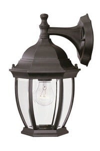 Matte Black Cast Aluminum Outdoor Wall Lantern