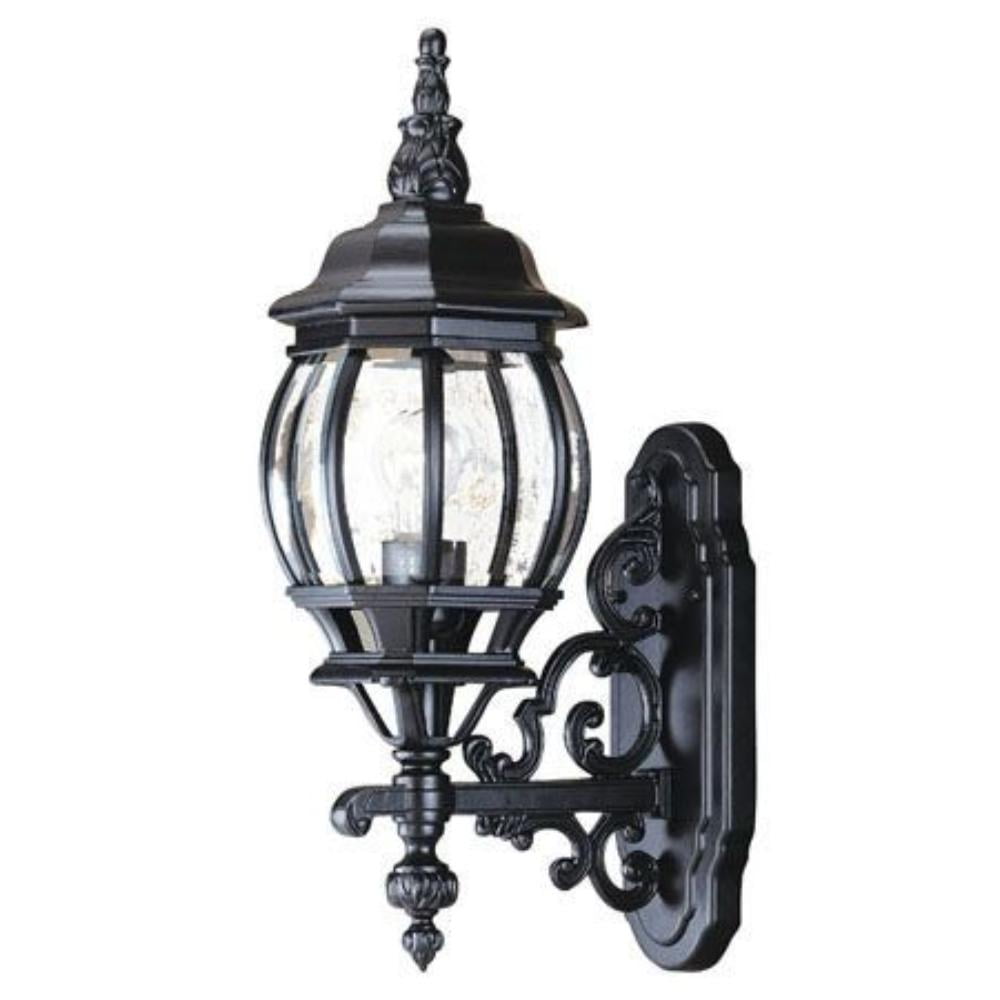 Matte Black European Style Outdoor Wall Lantern Sconce