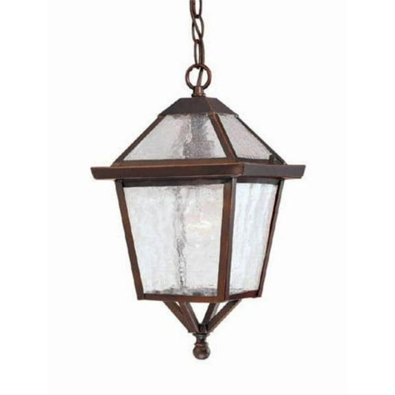 7616ABZ Acclaim Lighting Charleston - One Light Outdoor Hanging Lantern - 8 Inches Wide by 14 Inches High-Architectural Bronze Finish