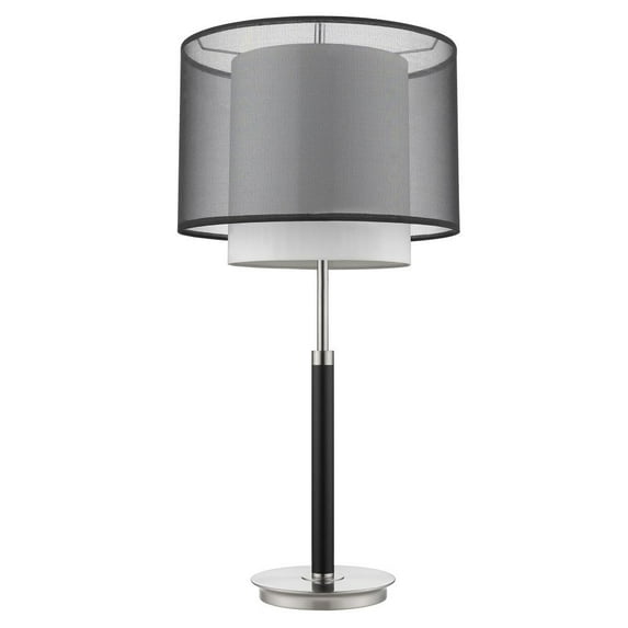 BT7132-Acclaim Lighting-Roosevelt - One Light Table Lamp - 30 Inches Wide by 15.5 Inches High-Brushed Nickel/Expresso Finish-Smoke Glass Color