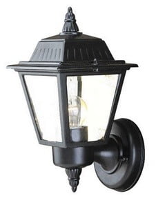 Matte Black Cast Aluminum Lantern Outdoor Wall Sconce