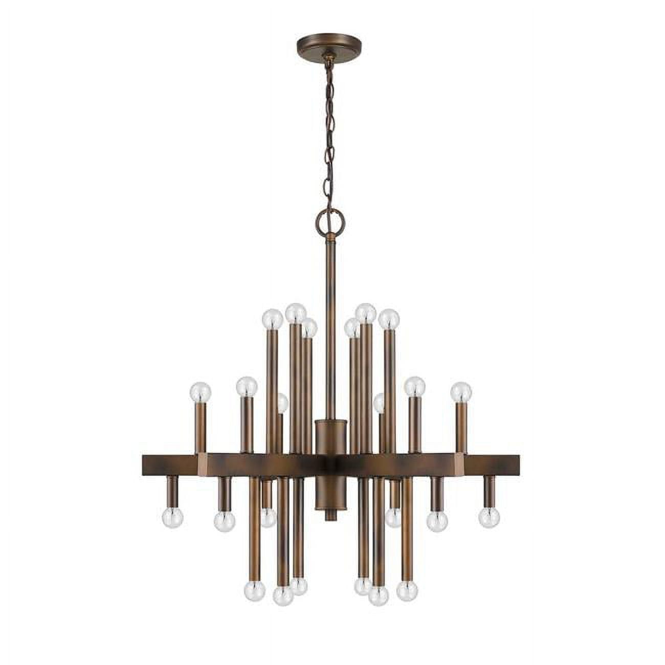 Fallon 24-Light Oil-Rubbed Bronze Geometric Chandelier