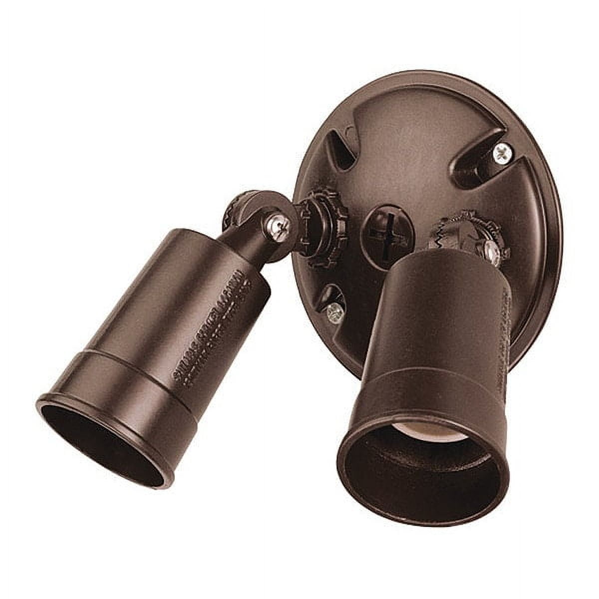 Bronze Dual Head Outdoor Flood Light Fixture
