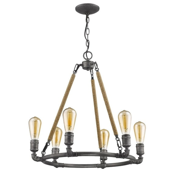Acclaim Lighting - Grayson - Six Light Chandelier in Industrial Style - 24
