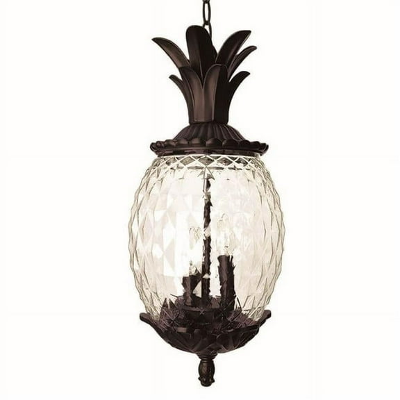 7516BK Acclaim Lighting Lanai - Three Light Outdoor Hanging Lantern - 10 Inches Wide by 21 Inches High-Matte Black Finish