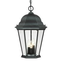 5226BK Acclaim Lighting Richmond - Three Light Outdoor Hanging Lantern - 12.5 Inches Wide by 19.5 Inches High-Matte Black Finish-Clear Beveled Glass