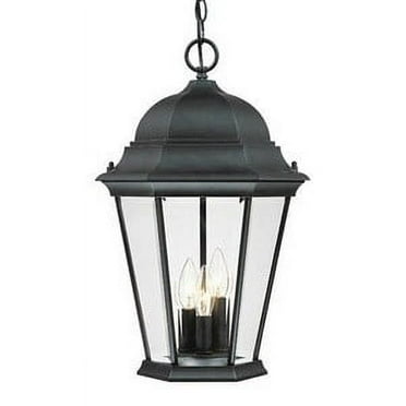 5226BK-Acclaim Lighting-Richmond - Three Light Outdoor Hanging Lantern - 12.5 Inches Wide by 19.5 Inches High-Matte Black Finish-Clear Beveled Glass