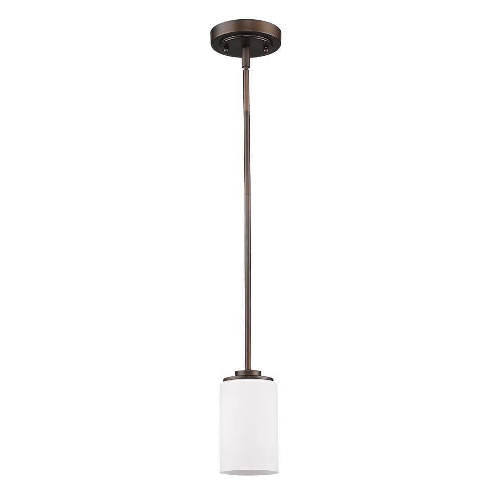 Addison Mini Globe Pendant in Oil-Rubbed Bronze with Etched Glass