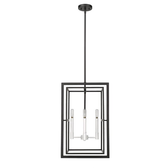 Acclaim Milbank 4-Light Pendant - Black with White Candle Sleeves - IN20021BK