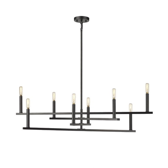IN20026BK Acclaim Lighting Hale - Black 8-Light Chandelier In Transitional Style -Traditional Installation