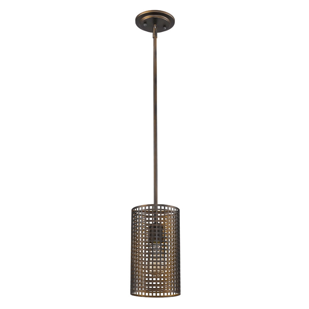 Loft Square-Cutout Mini Pendant Light in Oil Rubbed Bronze