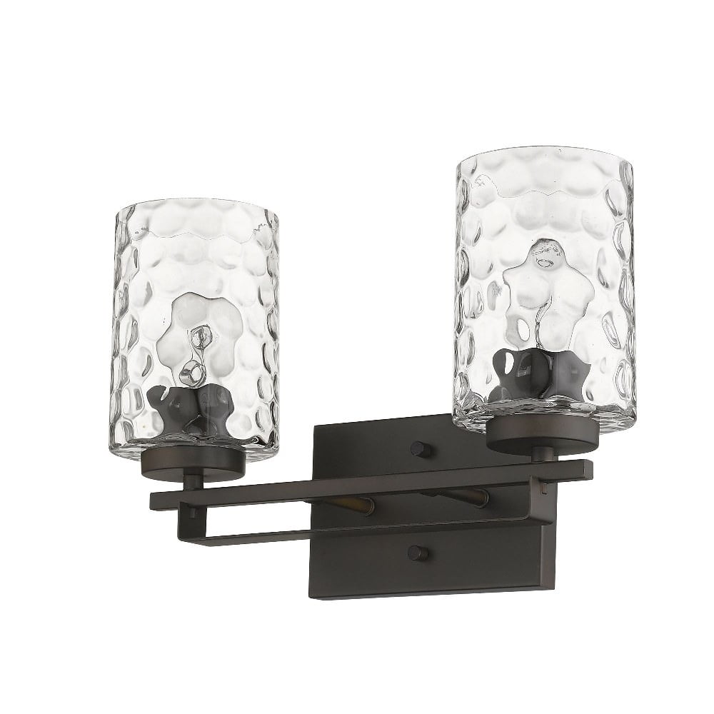 Livvy 15" Bronze Cylinder Dimmable Vanity Light