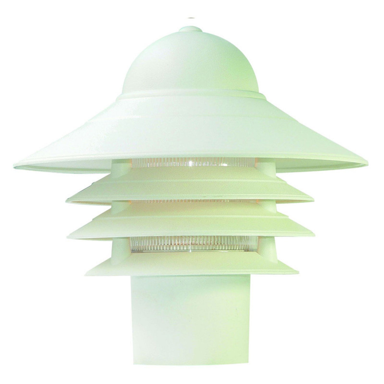 Mariner Textured White 10" Industrial Outdoor Post Mount Lantern