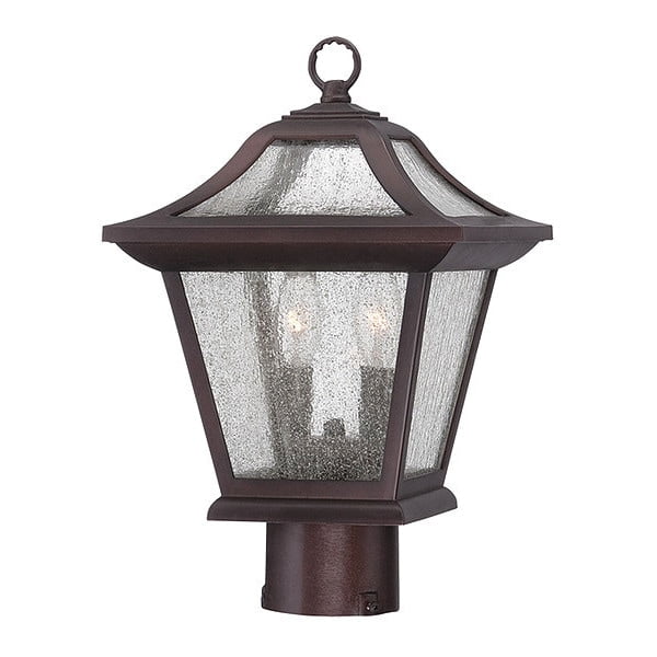 Acclaim Lanai 3-Light Outdoor Post Mount - Black Coral Pineapple Fixture