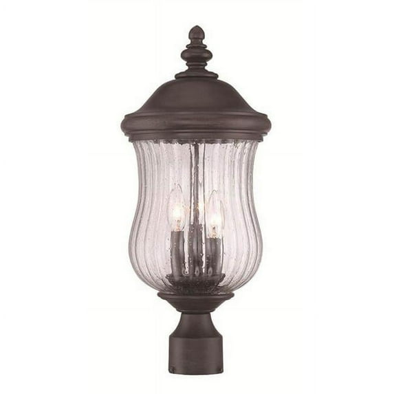 Acclaim Lighting Post Mount Light,Black Coral,3-Light 39717BC