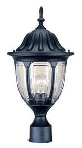 Suffolk Matte Black Aluminum Outdoor Post Mount Light