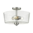 thumbnail image 1 of IN61104SN Acclaim Lighting Rowe 3-Light Semi-Flush Mount - 15 Inches Wide by 10 Inches High-Satin Nickel Finish, 1 of 2