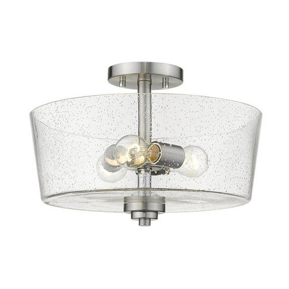 IN61104SN Acclaim Lighting Rowe 3-Light Semi-Flush Mount - 15 Inches Wide by 10 Inches High-Satin Nickel Finish
