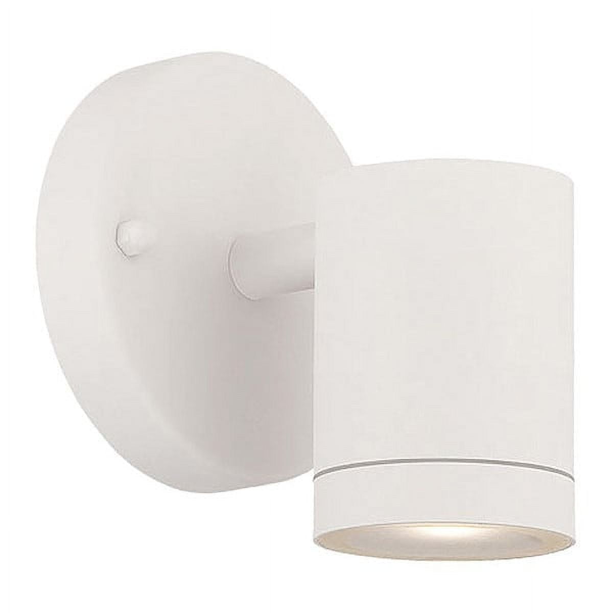 White Cylinder Direct Wired Electric LED Wall Sconce