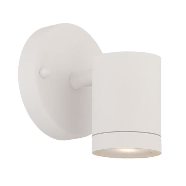 White Cylinder Direct Wired Electric LED Wall Sconce