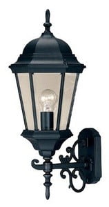Matte Black Aluminum Outdoor Wall Lantern Sconce