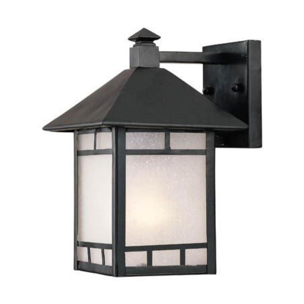 Matte Black Steel Dimmable Outdoor Wall Lantern