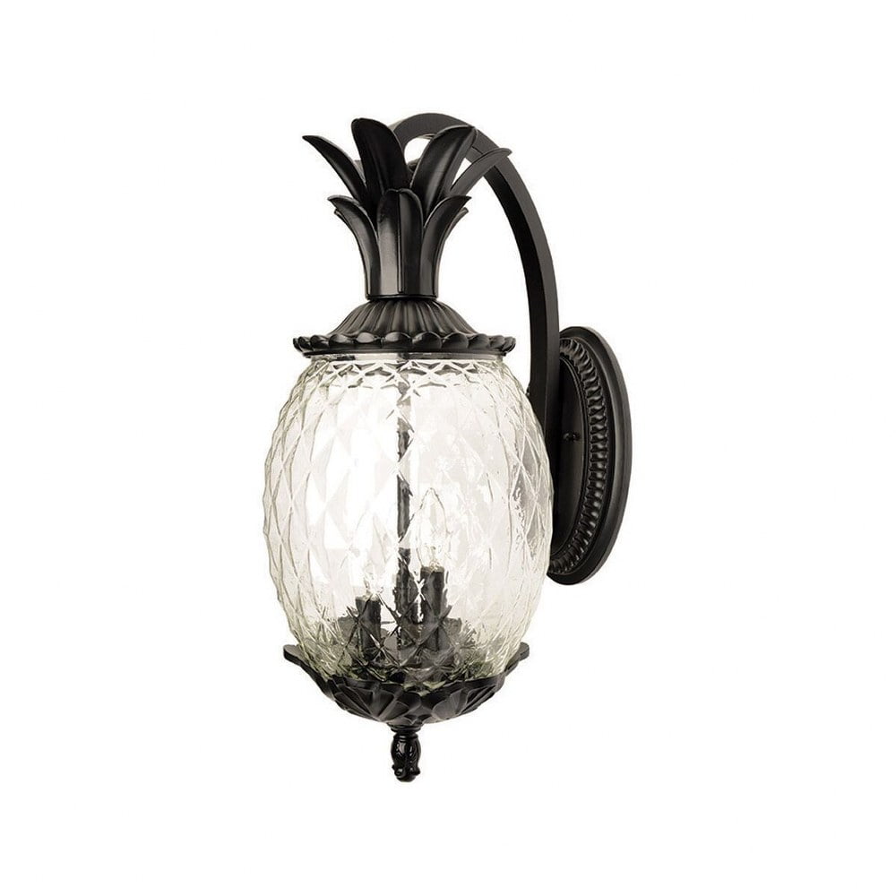 Lanai Matte Black Dimmable Outdoor Lantern Wall Sconce