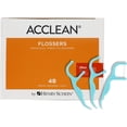 thumbnail image 1 of Acclean Dental Flossers Mint, 144 Count (48 Packs of 3), Interdental Floss Picks with Gum Stimulator, Strong Shred-Resistant Floss, Dispenser Box for Easy Storage, 1 of 3