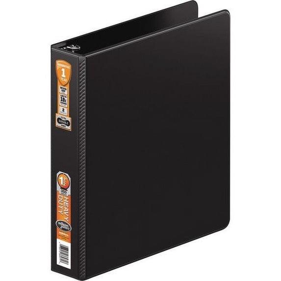 Acco 364-34NB Wilson Jones Dubllock Round Ring Binder - Letter - 8.5" X 11" - 1.5" Capacity - 1 Each - Black