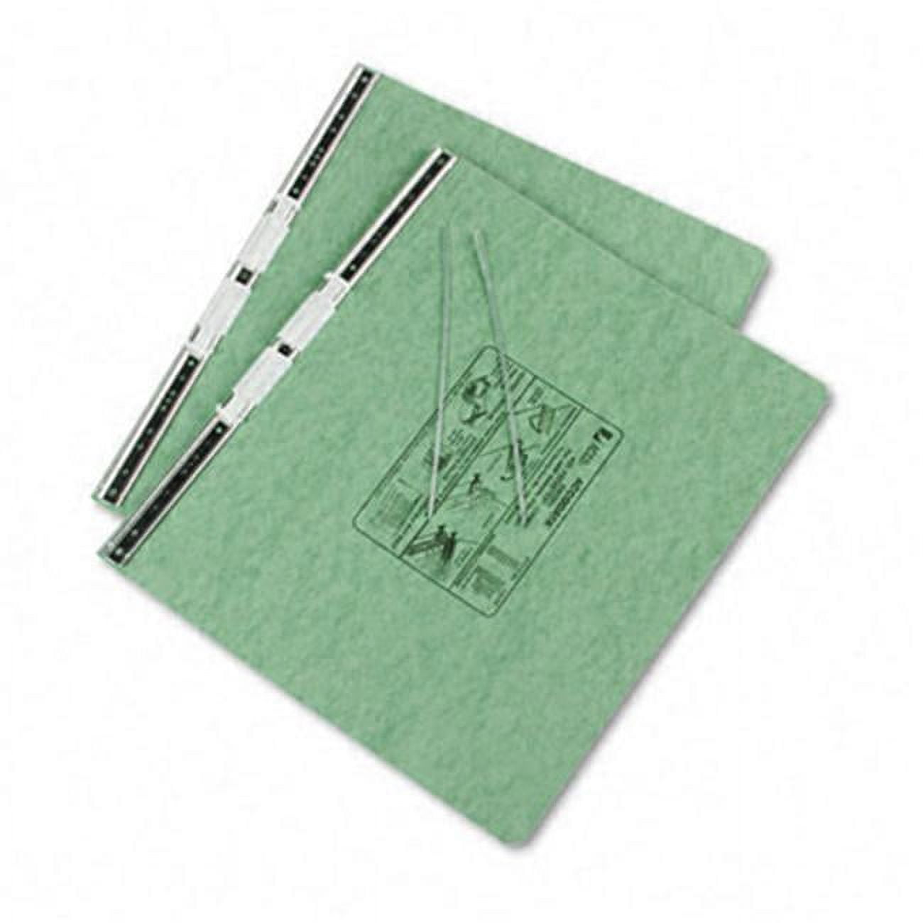 Acco 54075 Pressboard Hanging Data Binder  14-7/8 x 11 Unburst Sheets  Light Green