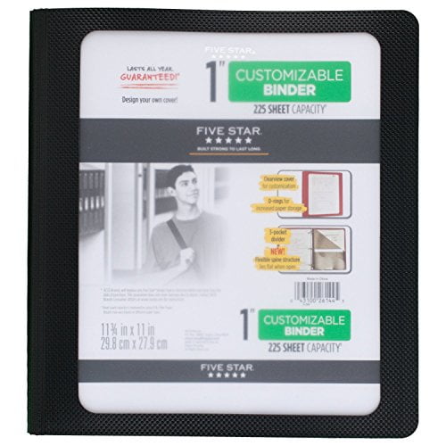 Five Star 1 Customizable Plastic Binder Plus Study App Color Will Vary - Binders