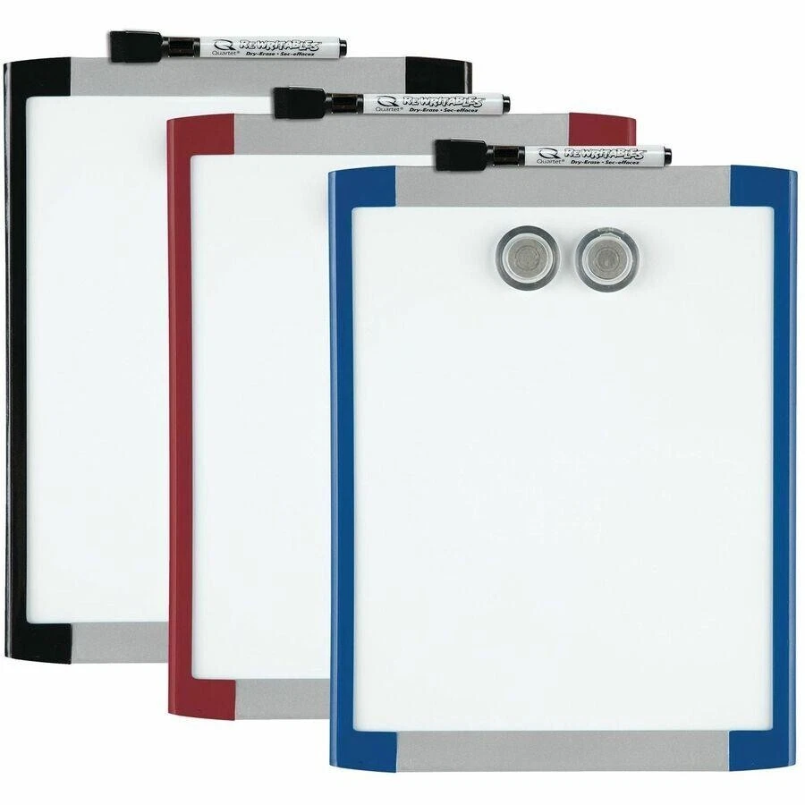 Acco Magnetic Whiteboard 8-1/2"X11" Assorted Plastic Frame With Erasable Marker
