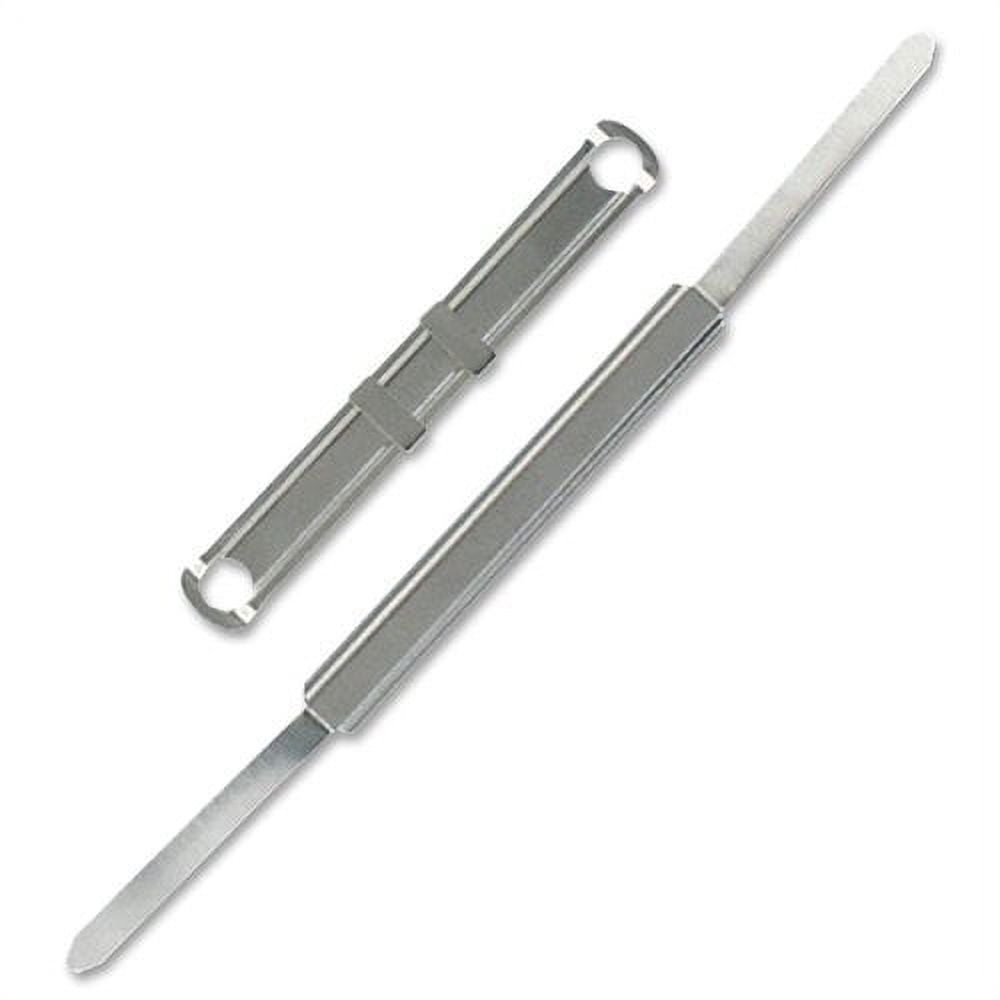 Silver Tin-Plated Metal Flat Bar Fasteners, 3.5" Capacity, 50/Box