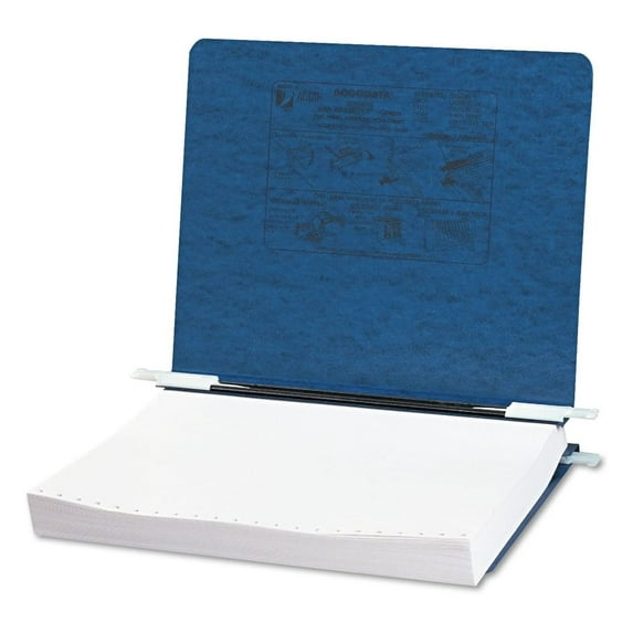 Acco Presstex Hanging Data Binder - 11 x 8.5 Inch, 6 Inch Capacity, Dark Blue - Organize & Store Documents, Reports, and Files Efficiently