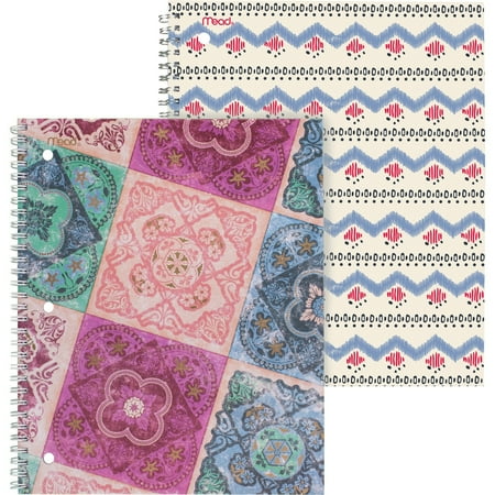 Acco Pretty Please Notebook Colg Rld 8"x10-1/2" 80Shts Multi 07046