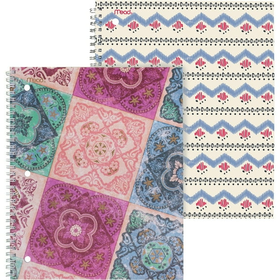 Acco Pretty Please Notebook Colg Rld 8"x10-1/2" 80Shts Multi 07046