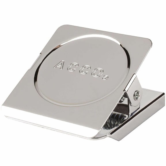 Acco Square Magnetic Clip Small - 1.5" Length - 0.88" Size Capacity - Magnetic, Rust Resistant - 1Each - Silver - Metal, Chrome