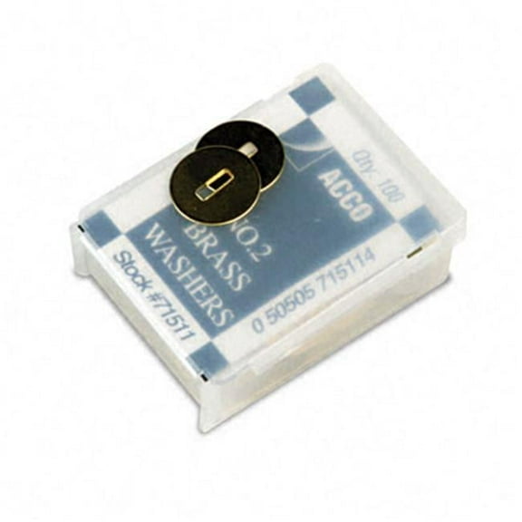 Acco  Washers For Prong Paper File Fasteners  1-1/4   Diameter  100 per Box