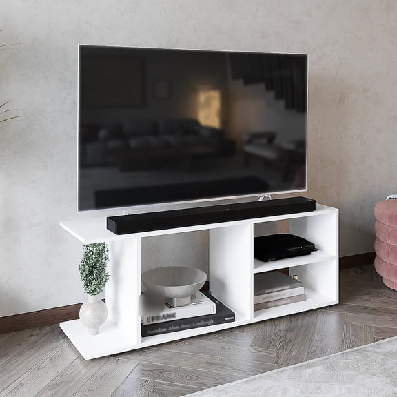 Sturdy Particle Board, Ample Space for 60 - Inch TVs | Ideal for Home Entertainment, Durable
