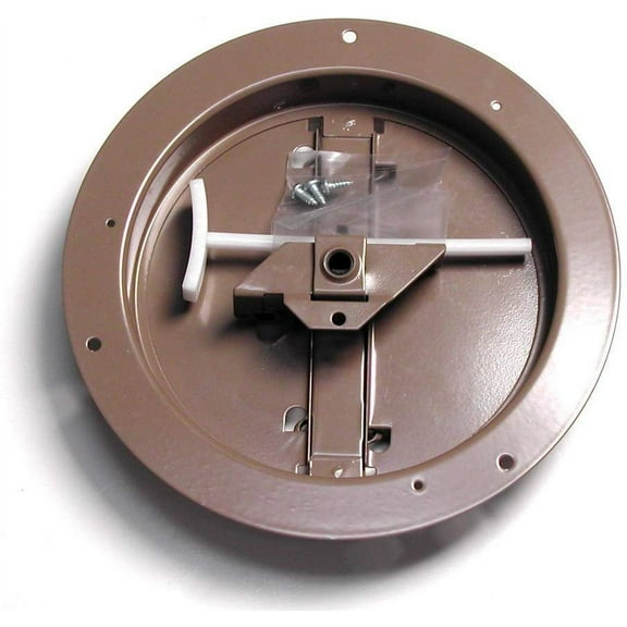 Accord ABCDBRD08 Ceiling Damper with Round Butterfly Design, 8-Inch, Brown