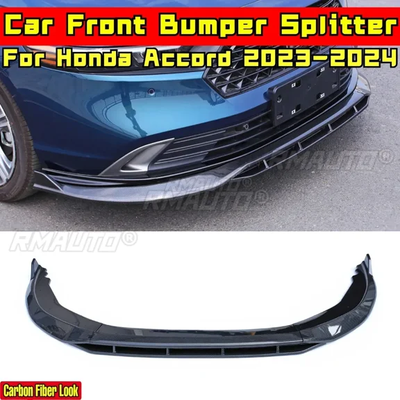 Accord Front Bumper Lip Matte Black Sport Style Bumper Splitter Body Kit For Honda Accord 11th Gen 2023-2024 Car Accessories