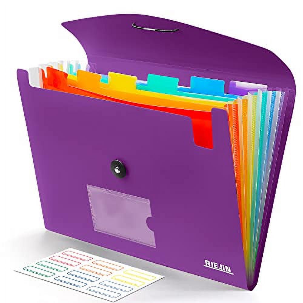 Accordian File Organizer 7 Pocket Expanding File Folder with Labels