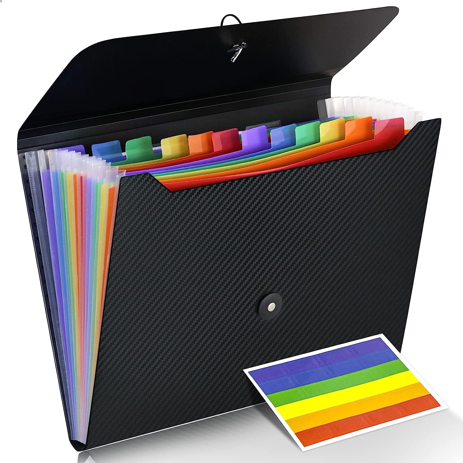 Accordian File Organizer Expanding File Folder, 13 Pockets, A4 Letter Size Paper Document Receipt Folder for Classroom, Home, Office and Travel