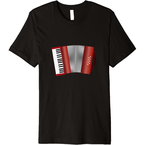 Accordian Musical Instrument Premium T-Shirt men and women can wear, black, white, gifts